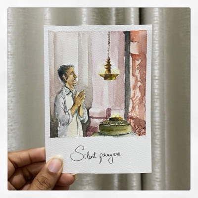 Miniature painting from the Life in Miniature series