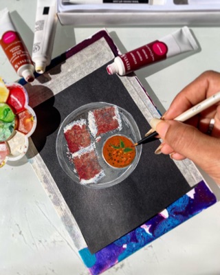 Miniature painting from the Life in Miniature series