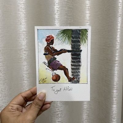 Miniature painting from the Life in Miniature series
