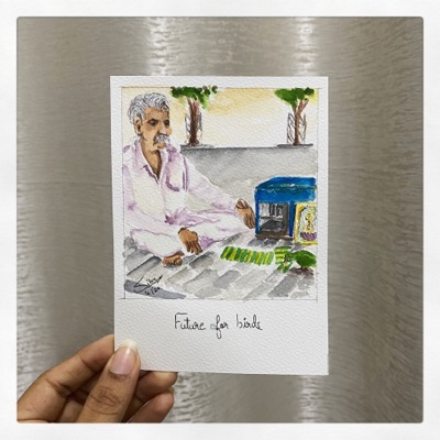 Miniature painting from the Life in Miniature series